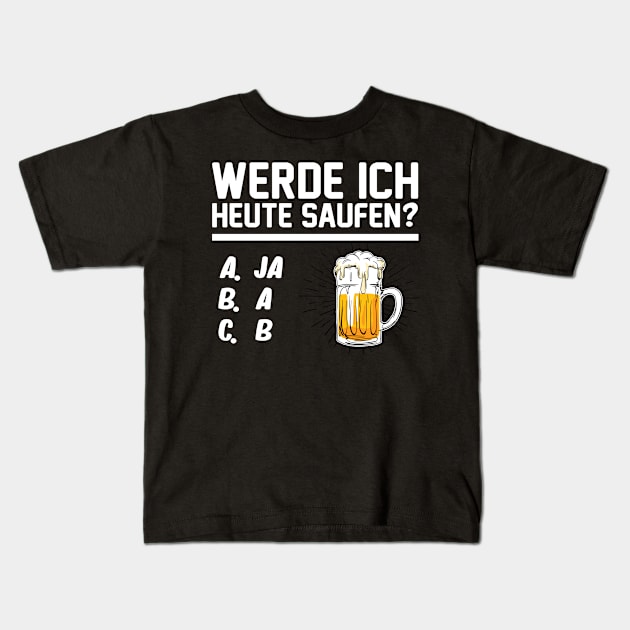 Lustige Bier Witze I Alkohol Trinken Bier Wein Party Kids T-Shirt by 5StarDesigns